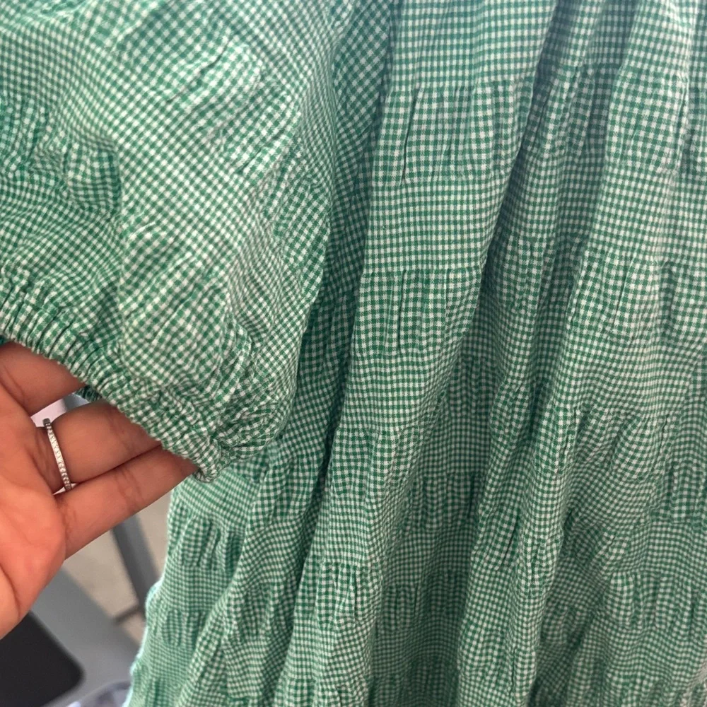 Anthropologie Maeve Gingham mini swing dress - Picture 6 of 7